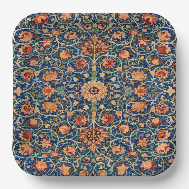 Assiettes En Carton Conception de tapis de William Morris (Recto)