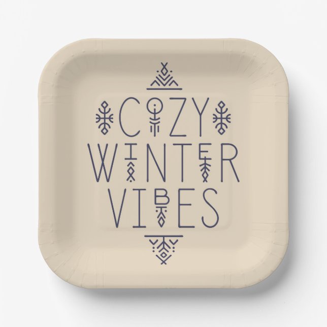 Assiettes En Carton Conception de vidéos d'hiver (Recto)