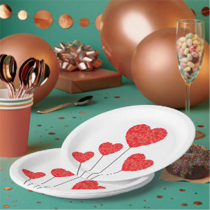 Assiettes En Carton Conception d'illustration de ballons en forme de c