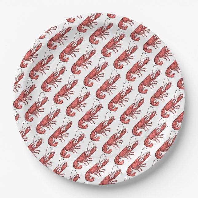 Assiettes En Carton Conception d'image Red Lobster (Devant)