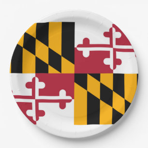 Assiettes En Carton Conception du drapeau de l'État du Maryland