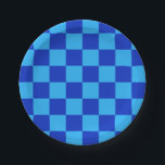 Assiettes En Carton Conception du vérificateur bleu clair et foncé<br><div class="desc">Couleur bleu clair et foncé À damiers design Motif</div>