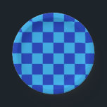 Assiettes En Carton Conception du vérificateur bleu clair et foncé<br><div class="desc">Couleur bleu clair et foncé À damiers design Motif</div>