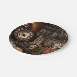 Assiettes En Carton Conception merveilleuse de steampunk