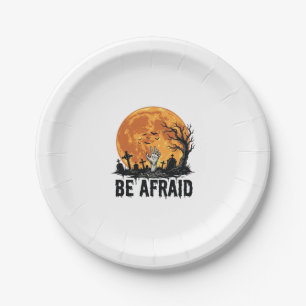Assiettes En Carton Conception vectorielle de cimetière d'Halloween vi