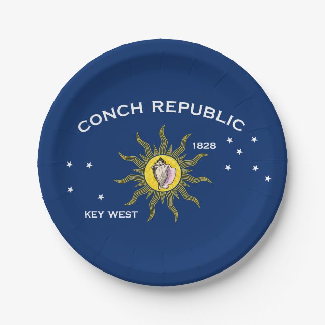 Assiettes En Carton Conch Republic Flag (Devant)