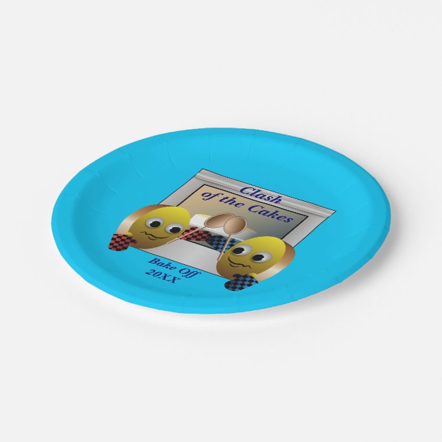 Assiettes En Carton Concours de cuisson au gâteau (Angle)