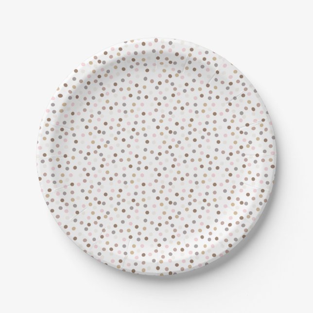 Assiettes En Carton Confetti Chic (Points) (Devant)