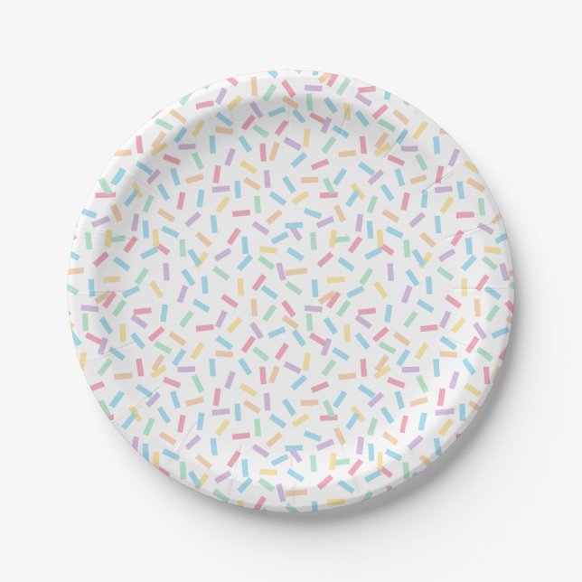 Assiettes En Carton Confetti Pastels (Sprinkles) (Devant)