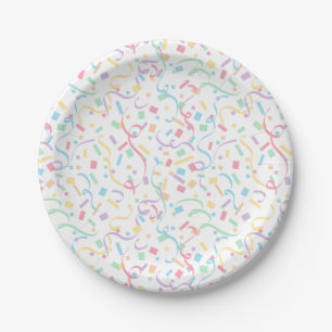 Assiettes En Carton Confetti Pastels (Surprise)