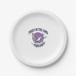 Assiettes En Carton Confiance dans le Seigneur Colombe Design de T-Shi