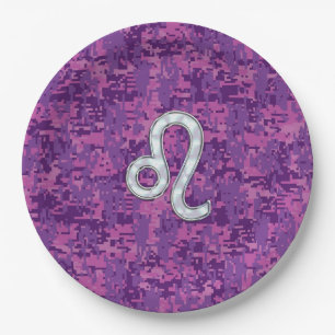 Assiettes En Carton Connexion Leo Zodiac sur Camion numérique Fuchsia