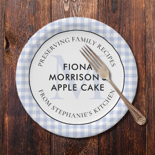 Assiettes En Carton Conservation des recettes familiales Périwinkle bl