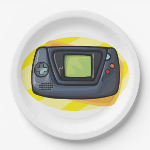 Assiettes En Carton Console de jeu portable rétro des années 90 pour j