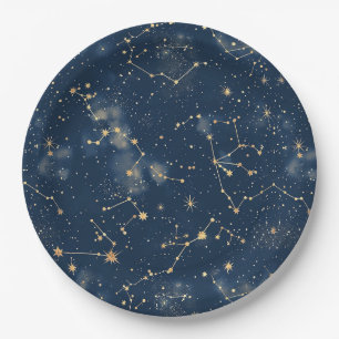 Assiettes En Carton Constellation céleste - Nuit étoilée (5)