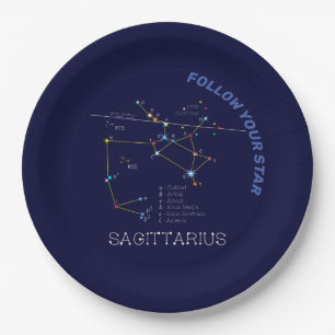 Assiettes En Carton Constellation zodiaque Sagittaire