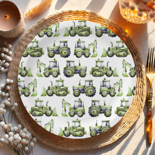 Assiettes En Carton Construction Enfants 1er anniversaire fête