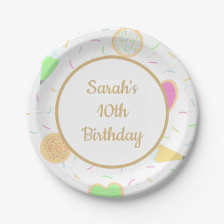 Assiettes En Carton Cookie Décoration Anniversaire Thème Plate