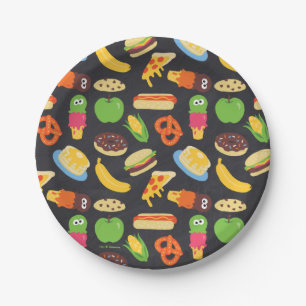 Assiettes En Carton Cookie Monster Foodie Truck Chalkboard