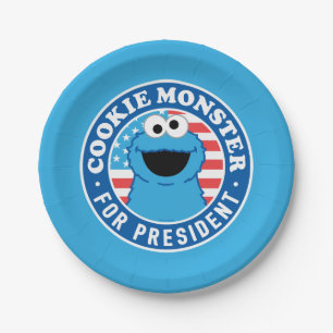 Assiettes En Carton Cookie Monster pour le président
