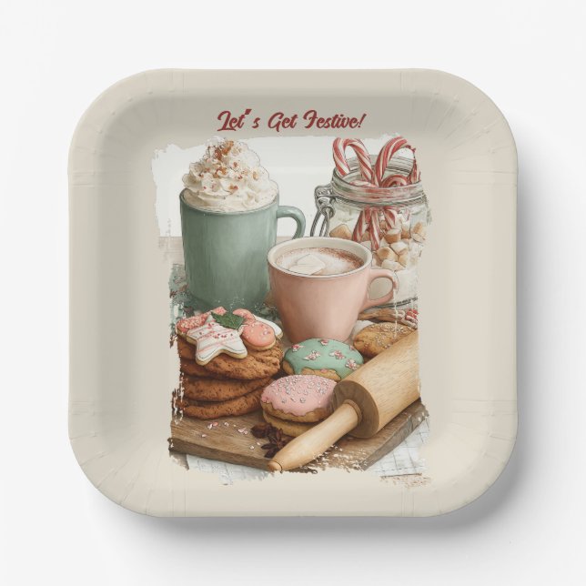 Assiettes En Carton Cookies, Cocoa & Christmas Cheer (Recto)