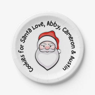 Assiettes En Carton Cookies pour père Noël