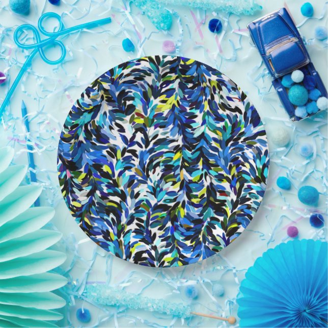 Assiettes En Carton Cool Couleurs d'été Peinture Motif (Fête)