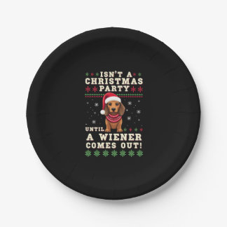 Assiettes En Carton Cool Funny Wiener Dog Christmas Dachshund Holiday 
