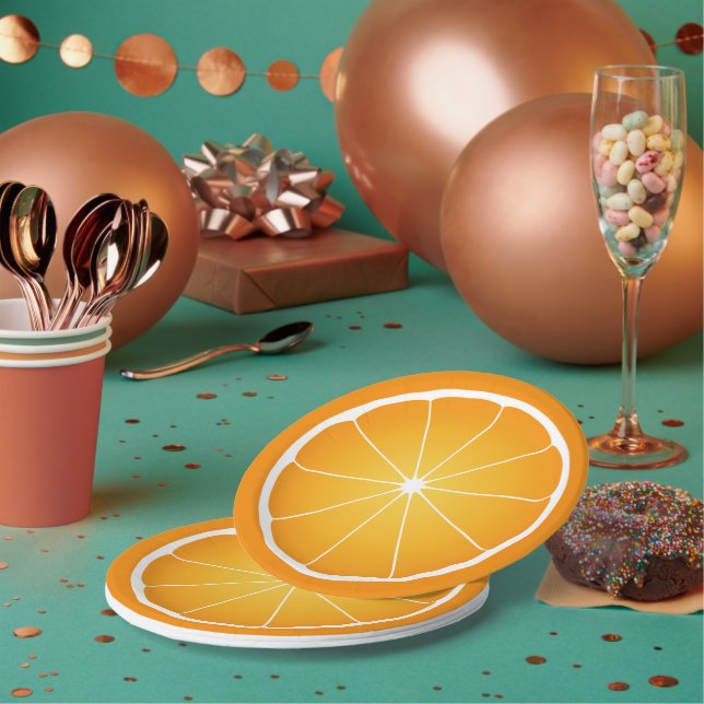 Assiettes En Carton Cool Juicy tranche de fruits orange (Multi)