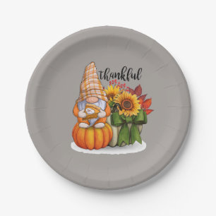 Assiettes En Carton Cool remerciant Thanksgiving gnome