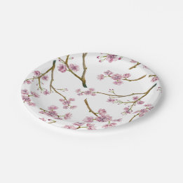 Assiettes En Carton Copie de fleurs de cerisier de Sakura