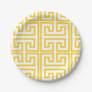Assiettes En Carton Copie principale grecque jaune
