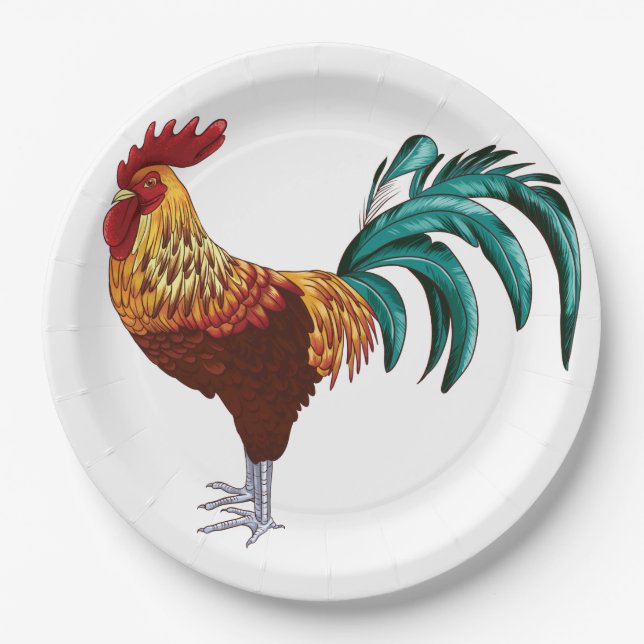 ASSIETTES EN CARTON COQ (Devant)