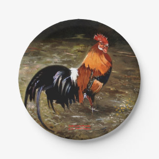 Assiettes En Carton Coq/Gaulois/Rooster