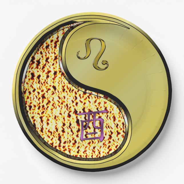 Assiettes En Carton Coq Leo & Metal (Devant)