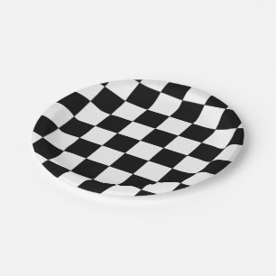 Assiettes En Carton Coque Chessboard