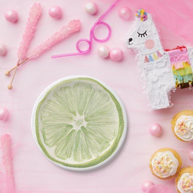 Assiettes En Carton Coquette Margarita Lime (Fête)