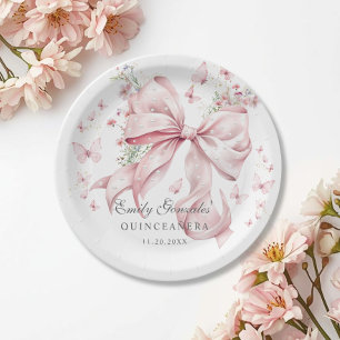 Assiettes En Carton Coquette Quinceañera