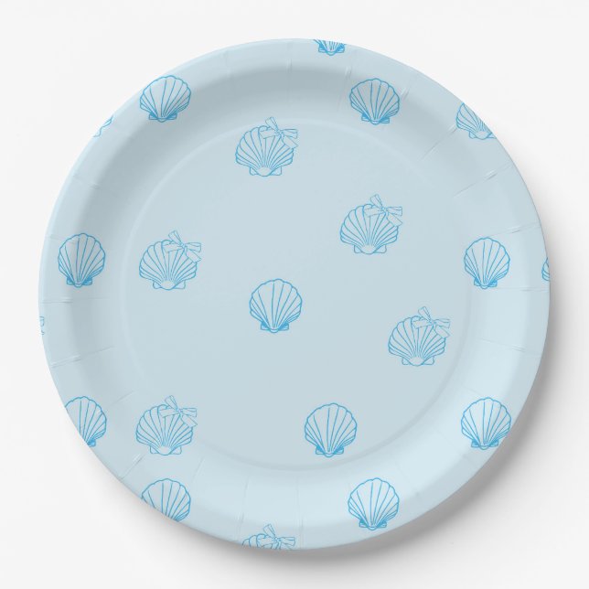 Assiettes En Carton Coquilles Saint-Jacques minimalisme (Devant)