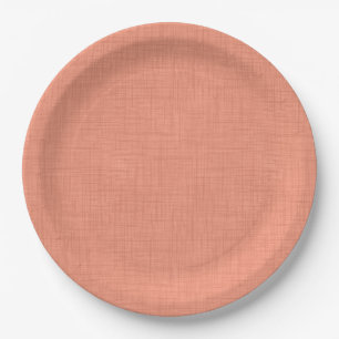 Assiettes En Carton Corail texturé "corail apaisant". solide populai