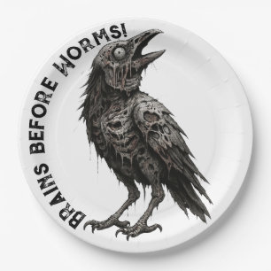 Assiettes En Carton Corbeau zombie
