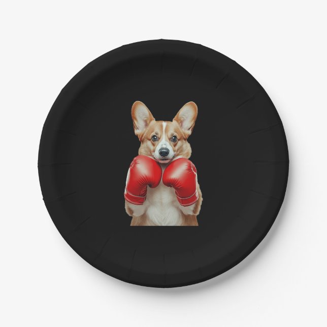 Assiettes En Carton Corgi (Devant)