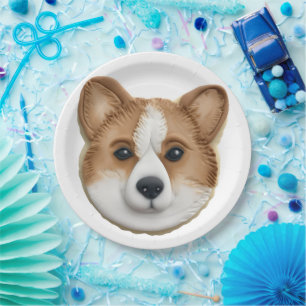 Assiettes En Carton Corgi Chien 3D Inspiré
