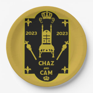 Assiettes En Carton Coronation royale anglaise du roi Charles 2023