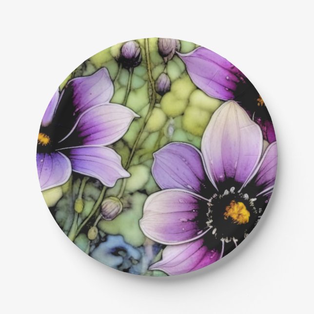 Assiettes En Carton Cosmos Foral (Devant)