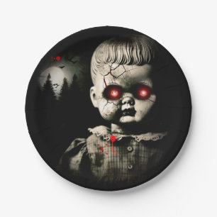 Assiettes En Carton Costume de fête d'Halloween de poupée hantée effra