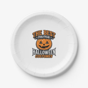 Assiettes En Carton Costume de Halloween politique Citrouille Vintage 