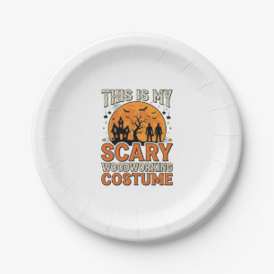 Assiettes En Carton Costume de menuiserie effrayant Halloween Design V