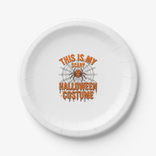 Assiettes En Carton Costume d'Halloween effrayant Toile d'araignée Des