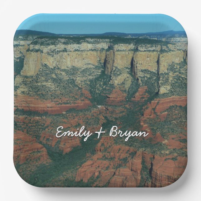 Assiettes En Carton Couches de rochers rouges à Sedona Arizona (Recto)